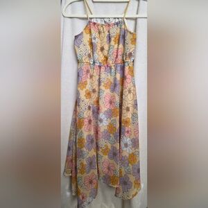 H&M Floral Casual Dress with Pink and Yellow